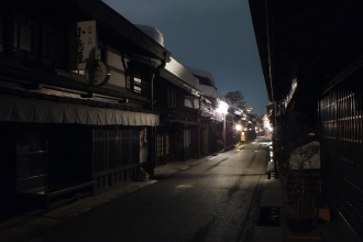 Die nächtliche Altstadt von Takayama